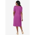 thumbnail image 6 of Jessica London Women's Plus Size Stretch Cotton Square Neck Midi Dress, 6 of 6