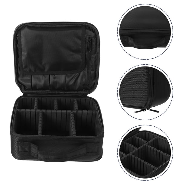 Greenadscape 1Ud Organizador Portátil De Cosméticos Negro Con De Múltiples Capas Y Gancho Para Colgar