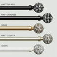 thumbnail image 7 of Exclusive Home Anastasia 1" Curtain Rod and Finial Set, White, Adjustable 36"-72", 7 of 7