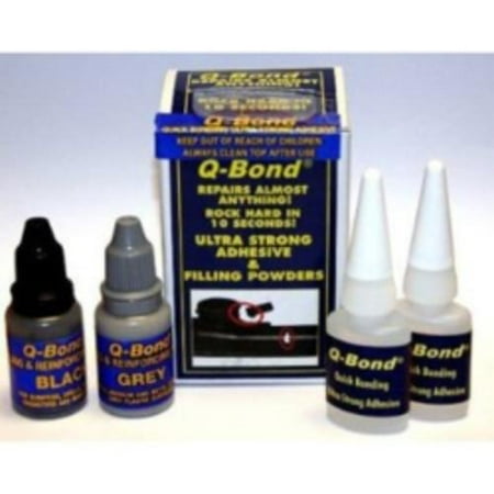 K Tool International QB2 Quick Bonding Adhesive Kit, Two 10ml Bottles Adhesive, With Black And Gray Filling (Best Metal Bonding Adhesive)