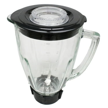 6-Piece Round Glass Blender Jar Replacement Kit for Oster Blender, 1.25 Liter