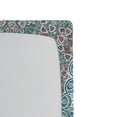 thumbnail image 3 of Ambesonne Coral and Teal Fitted Sheet, Modern Mandala, Queen Size, Coral Teal, 3 of 3