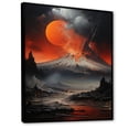 thumbnail image 2 of Designart "Volcanic Fury Under Moonlight" Volcano Floater Framed Canvas Prints, 2 of 5