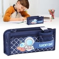 thumbnail image 2 of WMGHA Pencil Case Big Capacity Pen Pouch Large Storage Holder Marker Pen Bag Durable 3 Compartment Office Desk Organizer Portable Cute Zipper Stationery for Teen Student Adults, 2 of 8