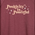 thumbnail image 3 of Instant Message - Positivity Is Powerful - Women's Lightweight French Terry Long Sleeve Shirt, 3 of 6