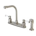 thumbnail image 4 of Kingston Brass FB758DPLSP Paris 8-Inch Center Set High-Arch Kitchen Faucet with Plastic Sprayer, Brushed Nickel, 4 of 4