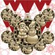 thumbnail image 1 of Paquete de 10 unidades navideñas de Papá Noel y muñeco de nieve de Medal Crown Awards, 1 of 4