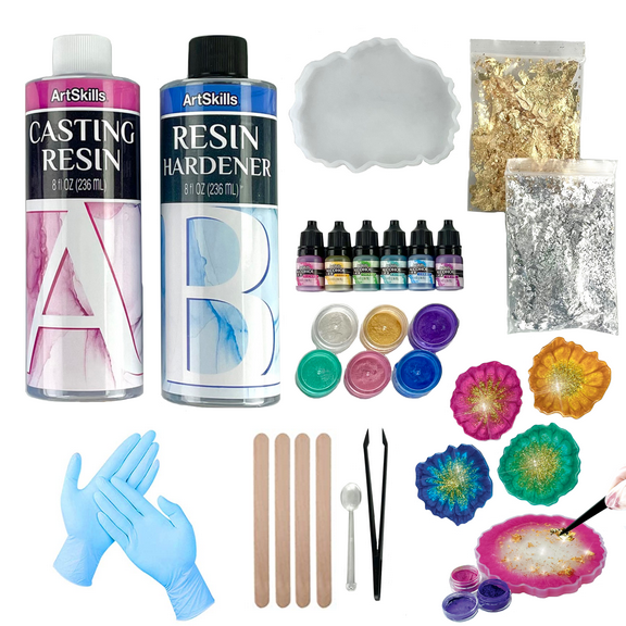 ArtSkills Epoxy Resin Craft Kit for Beginners, Clear Craft Resin Art Kit, Unisex Adult
