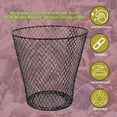 thumbnail image 3 of 4-Pack Metal Mesh Wire Wastebasket Trash Can – 9-Inch Round Open Lightweight Bin for Office Home Dorm Bathroom Classroom Desk Kitchen garbage Container (2 White + 2 Black), 3 of 7
