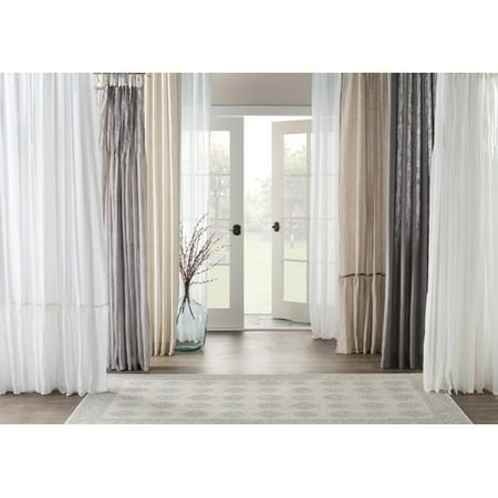Half Price Drapes Solid Semi Sheer Rod Pocket Single Curtain Panel