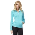 thumbnail image 4 of Aeropostale Womens Quarter Zip Pullover Pajama Sleep T-shirt, Verde, Small, 4 of 4