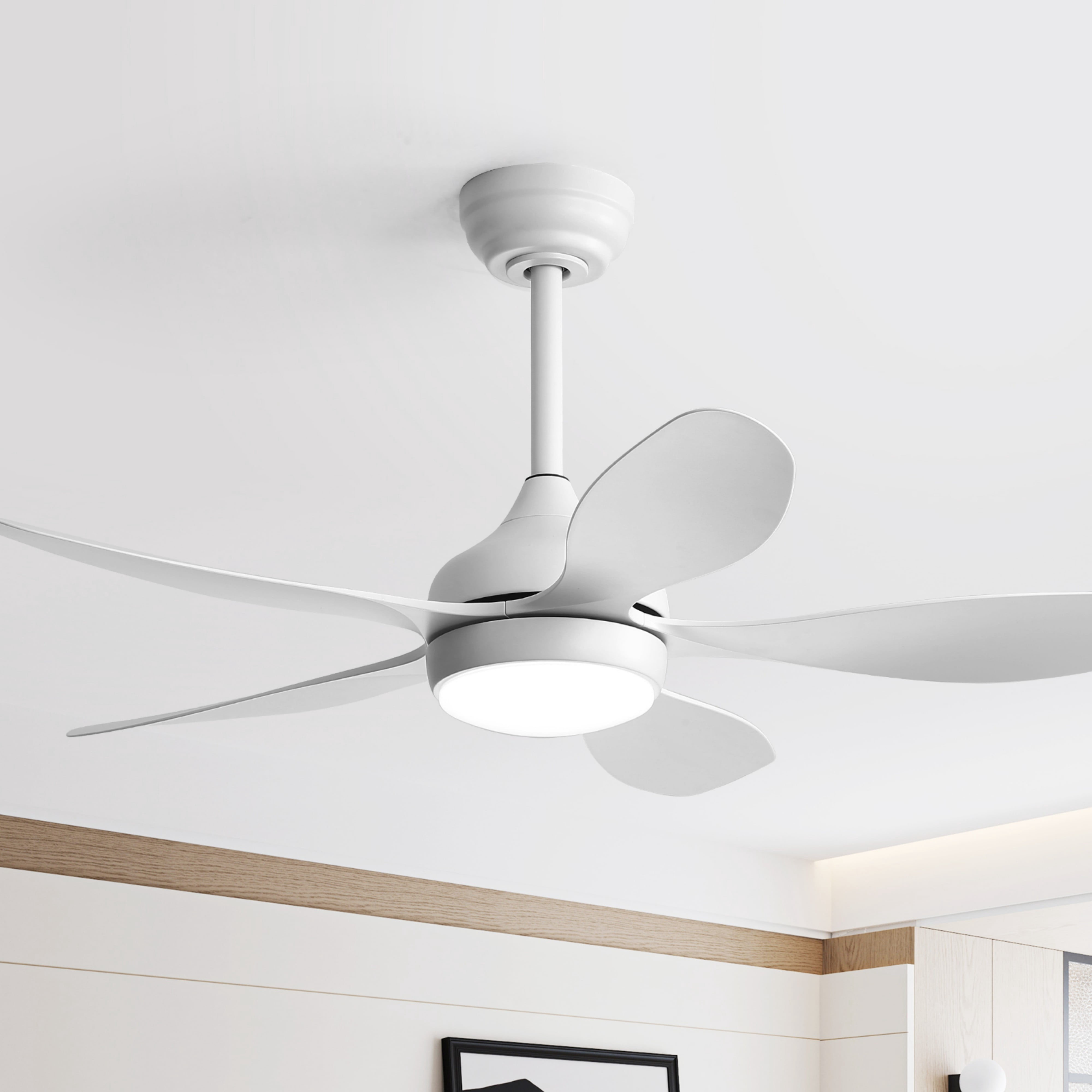 Sofucor 42 Inch Ceiling Fan with Light and Remote Cotnrol 6 Speeds DC Reversible Motor