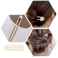thumbnail image 4 of 2 Pcs Fourchette à Cheveux en Métal Perlée Bâton à Cheveux Chignon Porte-Cheveux Outil de Coiffage, 4 of 8