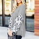 thumbnail image 5 of ICHUANYI Clearance Women Blouse Leopard Print Long Sleeved V Neck Gradient Stitching Cuff Tops ICHUANYI "ICHUANYI", 5 of 9