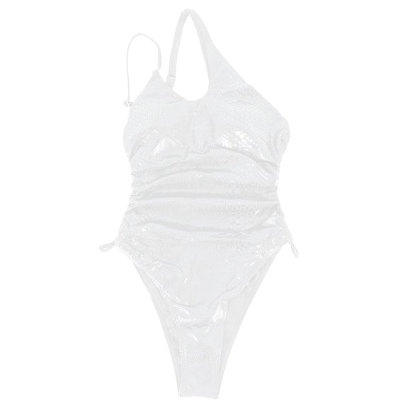 Vedolay Swimsuit Cover Women's Plus Size One Piece Swimsuit Floral Printed Swimdress Cover Up Skirtini Bathing Suit,White A