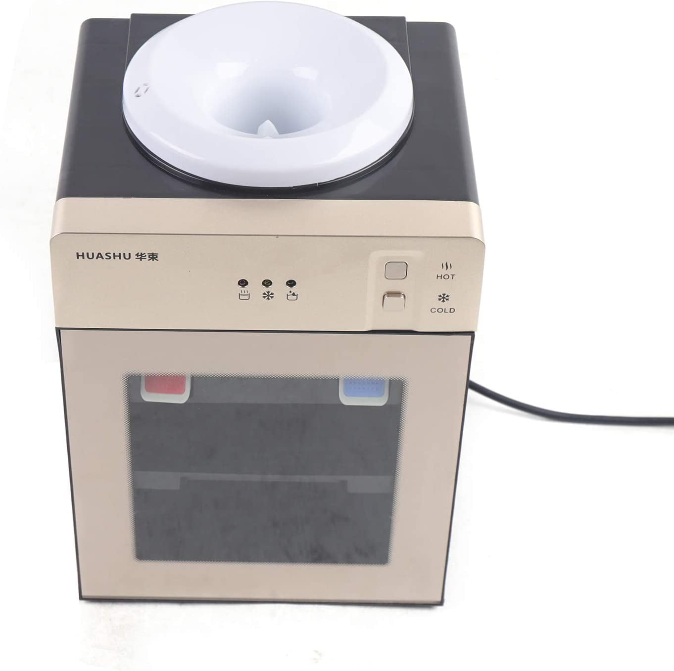 Freestanding Hot and Cold Water Cooler Dispenser, Water Dispenser Mini Small Refrigeration Desktop Automatic Drinking for Home Office Coffee Tea Bar Dorm Room