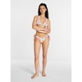 thumbnail image 2 of No Boundaries Lettuce Edge Side Tie Bikini Bottoms, Women's XXS-XXL, 2 of 5