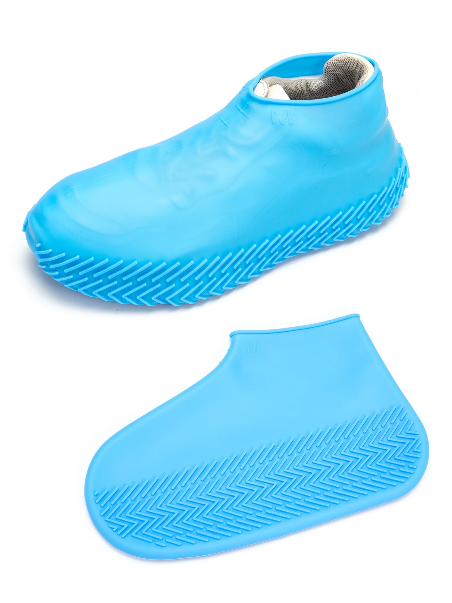 Reusable Shoe Covers Pair of Waterproof Silicone Rain Shoe Protectors Overshoes 