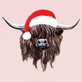 thumbnail image 2 of CafePress - Highland Cow Santa Hat Xmas Long Sleeve T Shirt - Long Sleeve Infant T-Shirt, 2 of 2