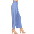 thumbnail image 2 of Women's Basic Wide Leg Elastic Waistband Button Detailing Pants, 2 of 5