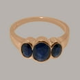 thumbnail image 5 of LBG British Made 9k Rose Gold Natural Sapphire Womens Anniversary Ring - 33 size options - Size 5, 5 of 6