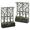 Style 2-2 PCS, variant on Oubayajia Metal Planter Box with Trellis Privacy Screen, Raised Garden Bed with Drainage Holes, 62 Inch Tall(Black)