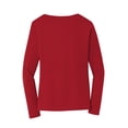 thumbnail image 6 of Port Company Ladies Long Sleeve Fan Favorite Neck Tee-L (Team Cardinal), 6 of 6