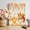 Beige, Yellow, variant on Canvas Wall Art, Thanksgiving Framed Canvas Prints for Bathroom Kitchen, Fall Squirrel Pumpkins Farmhouse Leaves Gallery Wrapped Wall Decor for Home Office, Gifts, 10"x10" Ship Next Day