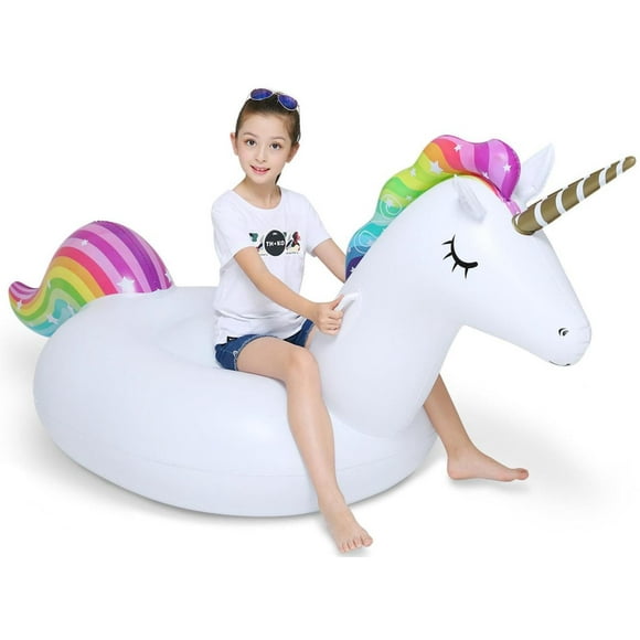 Flotador inflable con forma de unicornio Jasonwell Big para niños y adultos