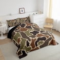 thumbnail image 3 of Castle Fairy Animal Bear Full Size Comforter Sets,Geometric Camouflage Bedding Sets, 3 of 8