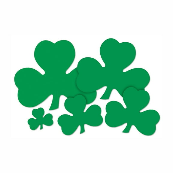 Club Pack of 24 Green Shamrock St. Patrick's Day Cutouts 16"