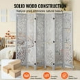 thumbnail image 4 of VEVOR Wood Room Divider, 6 Panel Wood Folding Privacy Screen, 66.9 Inches&nbsp;Tall Indoor Carved Partition Divider, Portable&nbsp;Decoration Screen, for Room Separation, Home, 4 of 9