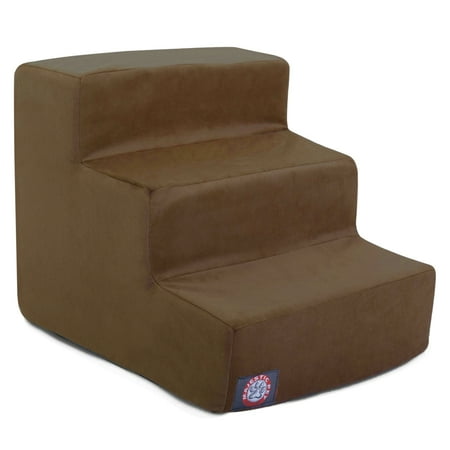 UPC: 0788995675082 | Majestic Pet Suede Pet Stairs 3 Steps Chocolate Machine Washable Removable Cover 18  x 16  x 15