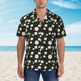 thumbnail image 4 of Daiia Daisy Hawaiian Shirt for Men Gentle Cotton Regular Short Sleeve Casual-Medium, 4 of 9