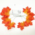 thumbnail image 1 of 1.5M 10LED Lighted Fall Autumn Maple Leaves Garland Thanksgiving Decor, 1 of 4