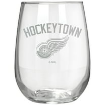 Detroit Red Wings Etched 17oz. Rally Cry Stemless Wine Glass