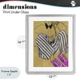thumbnail image 4 of Stupell Industries Art Deco Crimson Thread Fashionista Gray Framed Print Under Glass, 13 x 16, by Melissa Wang, 4 of 8