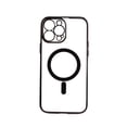 thumbnail image 1 of Funda protectora magnética Nikou para iPhone 13 Pro Max TPU a prueba de golpes Marco negro transparente, 1 of 10