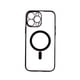 thumbnail image 1 of Funda protectora magnética Nikou para iPhone 13 Pro Max TPU a prueba de golpes Marco negro transparente, 1 of 10