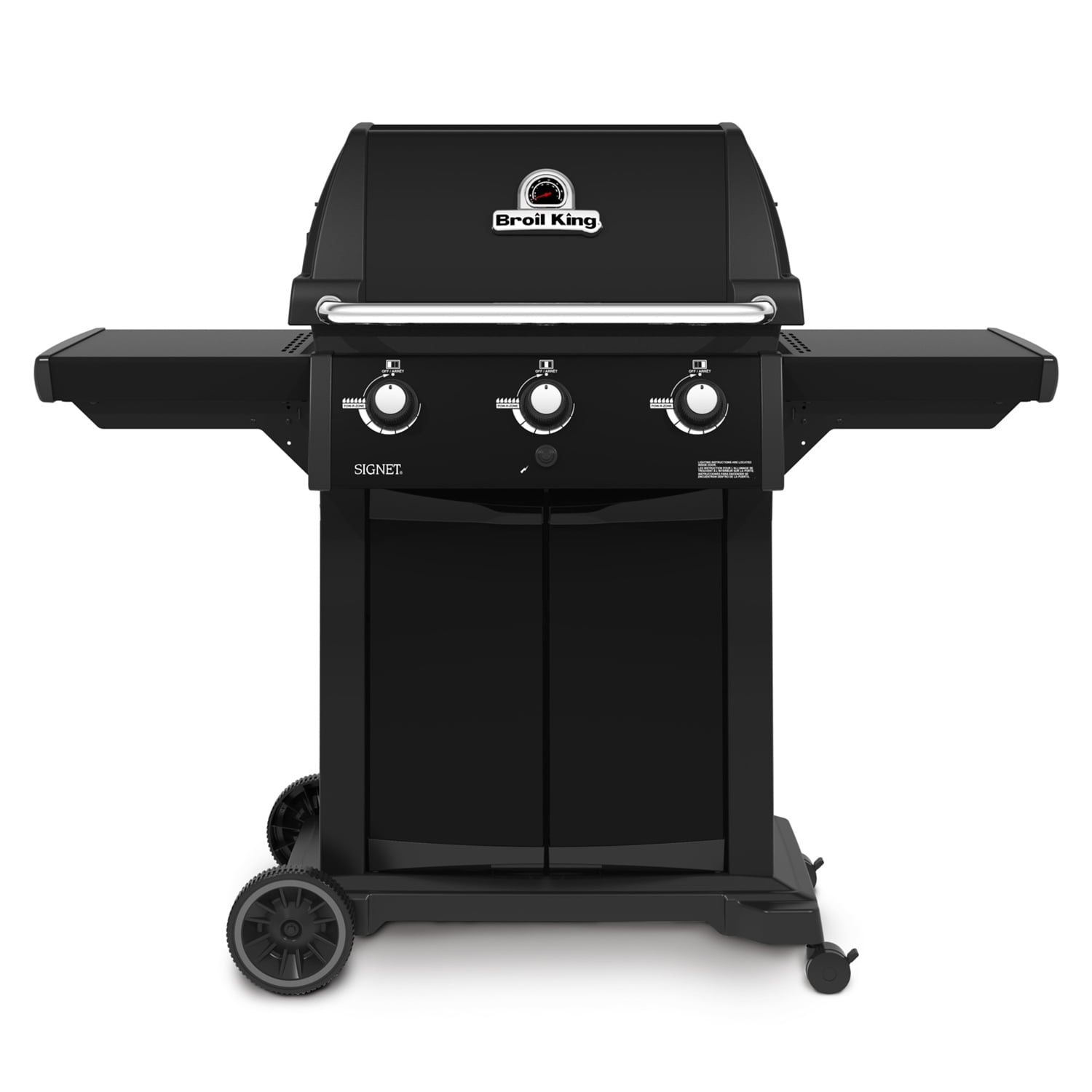 Broil King 320B 3Burner Grill on 2Wheel Cart, Black, 25.5