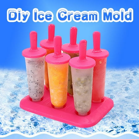 

yotyukeb Kitchen Products 6Pc/1 Set Circular With Lid Ice Tray Diy Ice Cream Mold