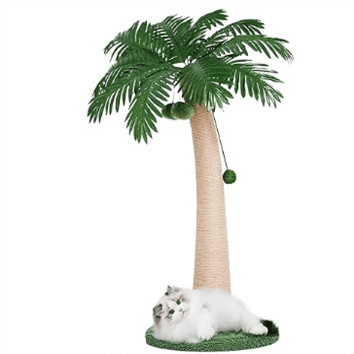 43 inch Cat Scratching Post, with Hanging Ball for Indoor Cats Large Cat Scratching Post sisal Cat Scratcher, New Round