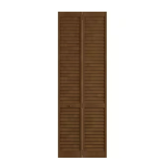30 in. x 96 in. Louver Pine Plantation Interior Closet Bi-fold Door