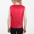 thumbnail image 3 of RXIRUCGD 2025 Vêtements d'Été pour Enfants Tenue de Performance pour Enfants T-shirt à Manches Courtes à Sequins Col Rond Haut Élastique, 3 of 3