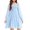 Blue, variant on Arshiner Girl Tulle Dress Winter Long Sleeve Teen Girls Party Casual Dresses