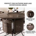thumbnail image 5 of Signature Design by Ashley Paradise Trail Round Fire Pit Table in Medium Brown, 5 of 12
