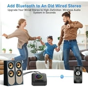 Bluetooth 5.4 HiFi Receivers, 2-in-1 Bluetooth 5.4 Transmitter & Receiver, for music Streaming Sound System, Wireless Audio Adapter with 3.5mm RCA, for Home Stereo System/Speakers/Car/TV/Tablet
