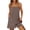 Coffee, variant on Women's Athletic Dress with Built in Shorts Spaghetti Strap Mini Romper Dress with Pockets, Summer Tennis Workout Dress