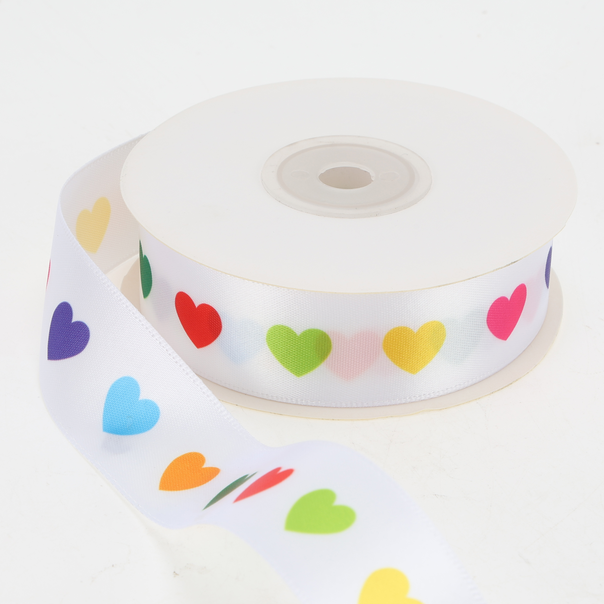 Unique Bargains Reusable Pattern Gift Ribbon 0.98"x72.18' 1Pc [Heart]