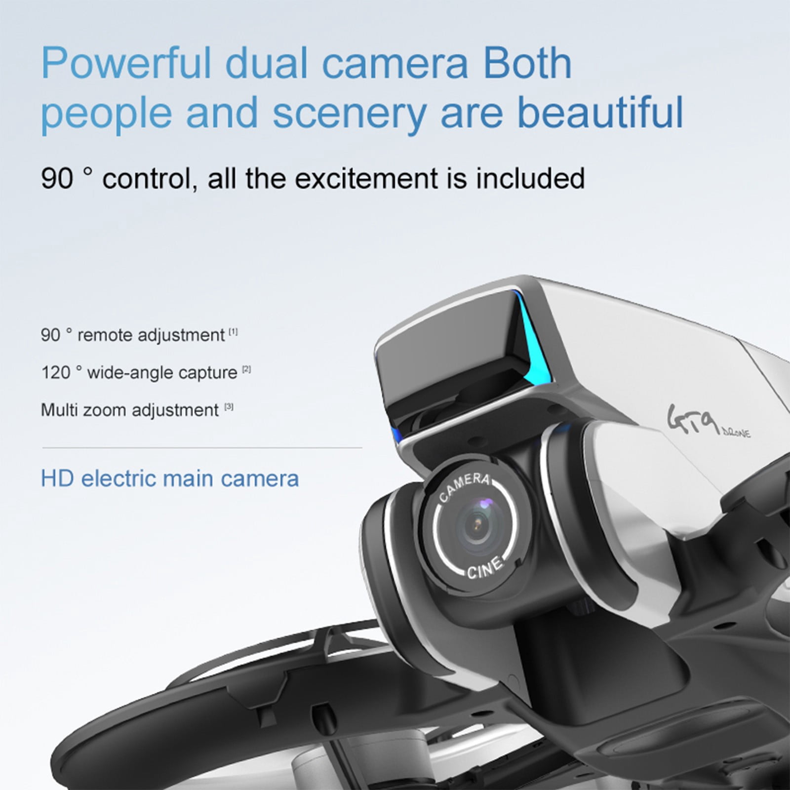 1080P Camera Brushless Motor Drone Toy,4.3 Inch Screen Display RC Quadcopter,High Stability Wind Resistant Flying Drone,HD Video Transmission Smart Aircraft Toy